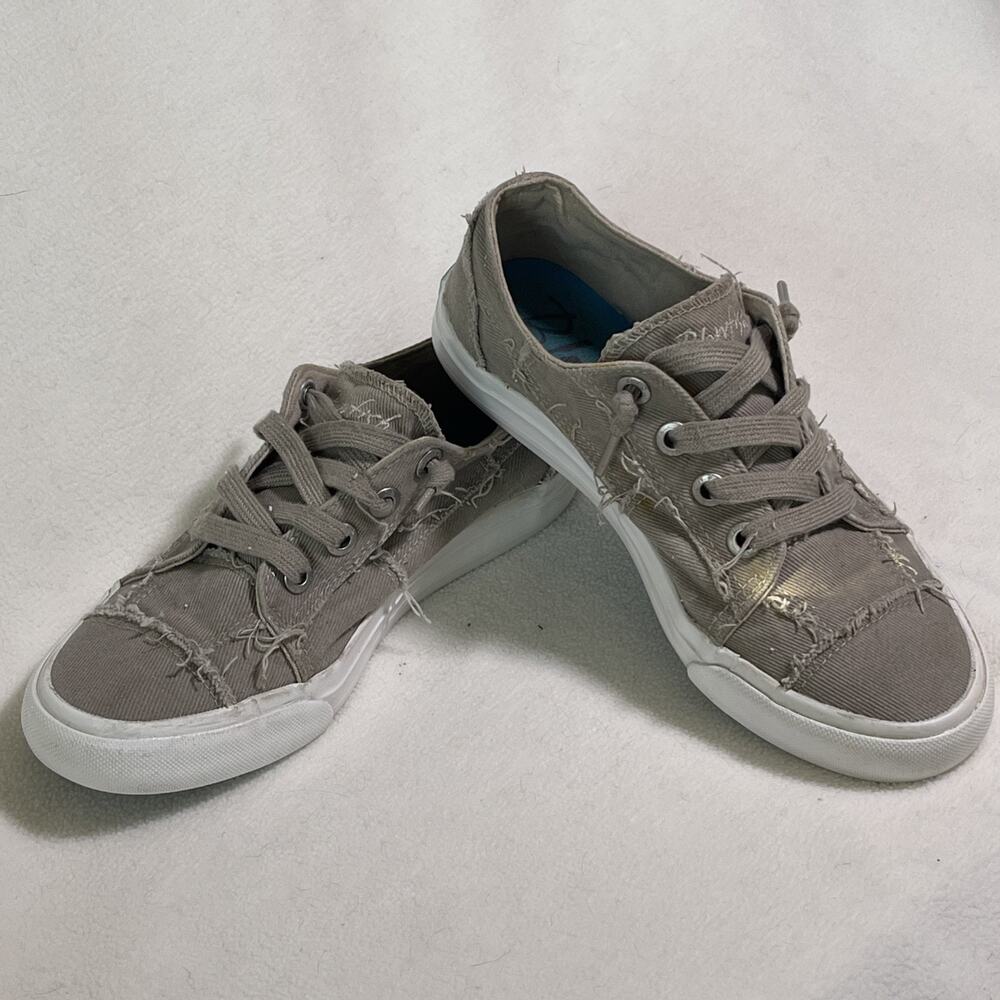 Blowfish Malibu Shoes, Light Tan/ Gray, Women's Size 7